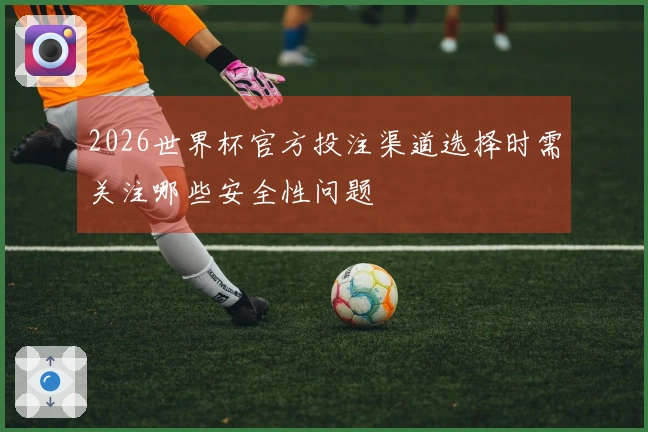 2026世界杯官方投注渠道选择时需关注哪些安全性问题